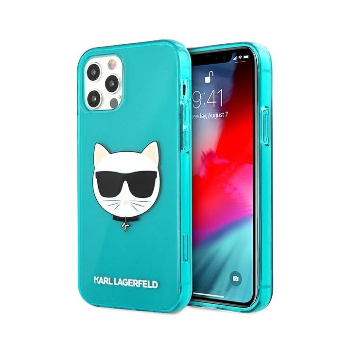 Karl Lagerfeld KLHCP12LCHTRB iPhone12 Pro Max 6,7" niebieski/blue hardcase Glitter Choupette Fluo na NearMe.pl