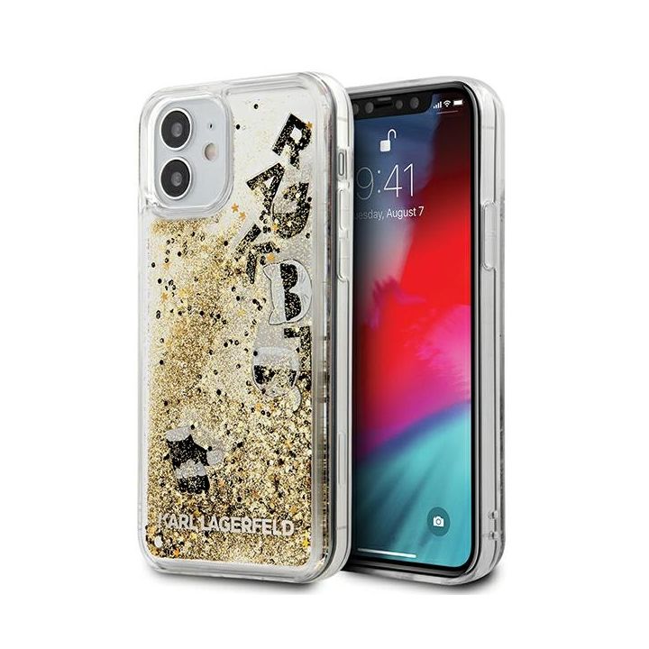Karl Lagerfeld KLHCP12SROGO iPhone 12 mini 5,4" złoty/gold hardcase Glitter Charms na NearMe.pl