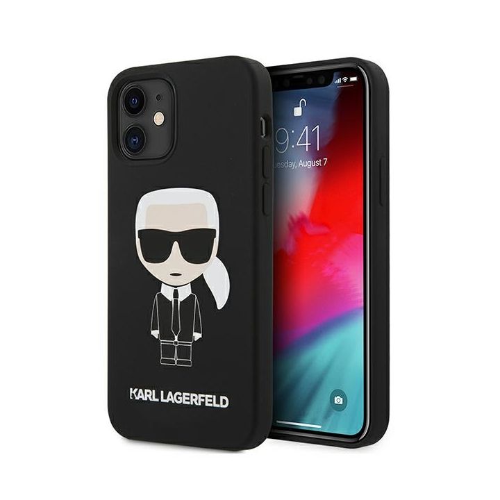 Karl Lagerfeld KLHCP12SSLFKBK iPhone 12 mini 5,4" hardcase czarny/black Silicone Iconic na NearMe.pl