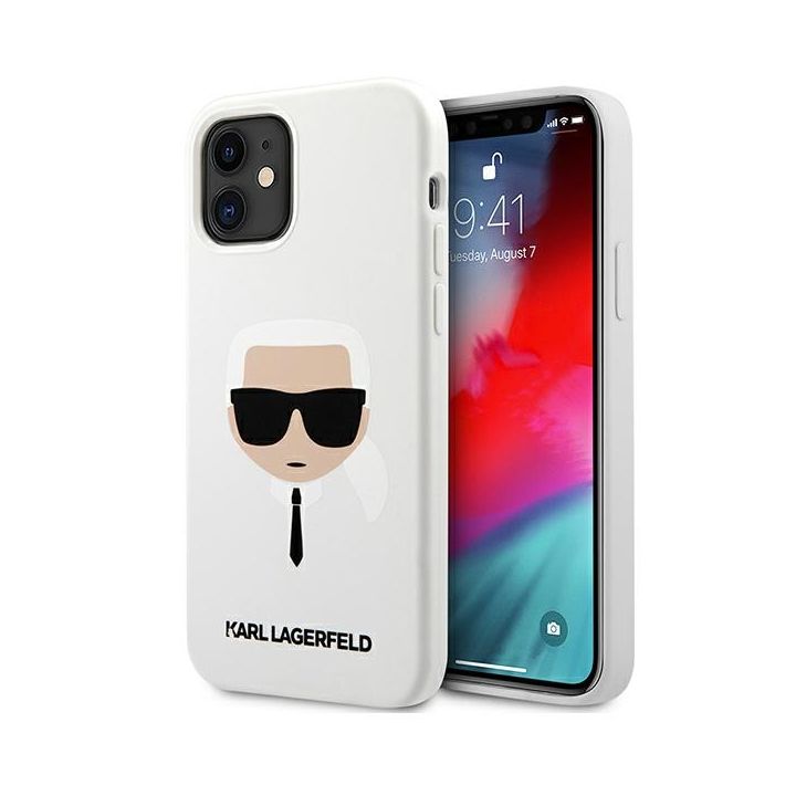 Karl Lagerfeld KLHCP12SSLKHWH iPhone12 mini 5,4" biały/white hardcase Silicone Karl`s Head na NearMe.pl