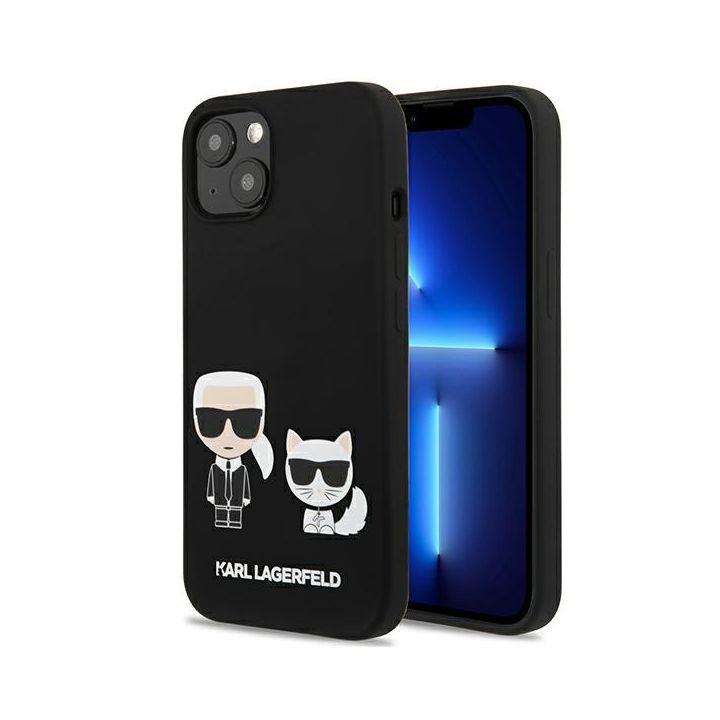 Karl Lagerfeld KLHCP13SSSKCK iPhone 13mini 5,4" hardcase czarny/black Silicone Karl & Choupette na NearMe.pl