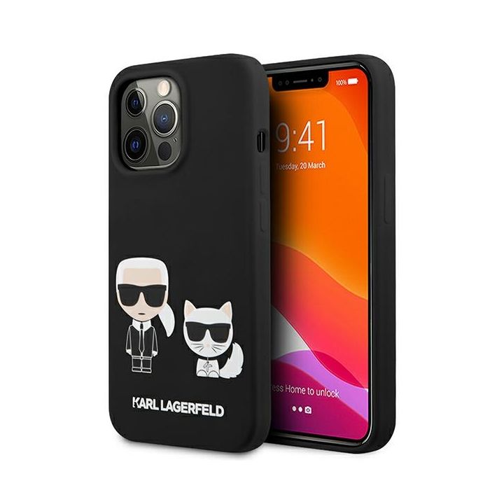 Karl Lagerfeld KLHCP13LSSKCK iPhone 13Pro / 13  6,1" hardcase czarny/black Silicone Karl & Choupette na NearMe.pl