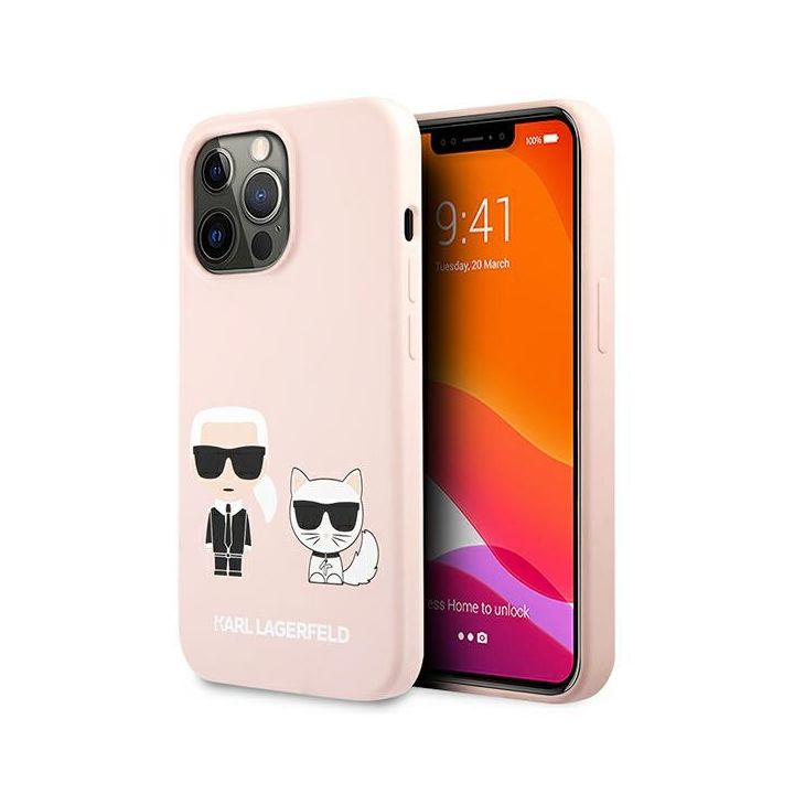 Karl Lagerfeld KLHCP13LSSKCI iPhone 13 Pro / 13  6,1" hardcase jasno różowy/light pink Silicone Karl & Choupette na NearMe.pl