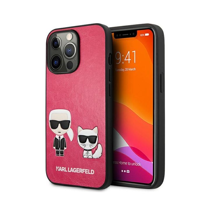 Karl Lagerfeld KLHCP13LPCUSKCP iPhone13 Pro / 13 6,1" fuksja/fuchsia hardcase Ikonik Karl & Choupette na NearMe.pl