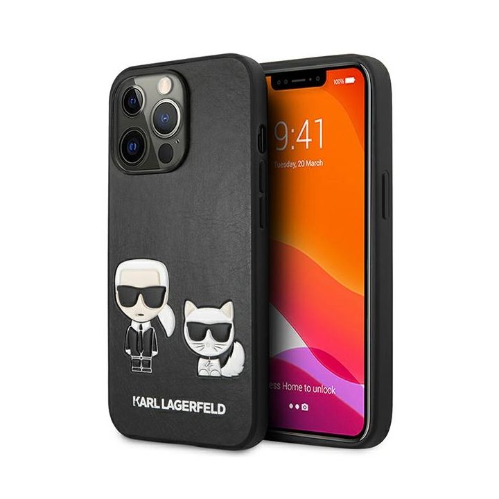Karl Lagerfeld KLHCP13XPCUSKCBK iPhone13 Pro Max 6,7" czarny/black hardcase Ikonik Karl & Choupette na NearMe.pl