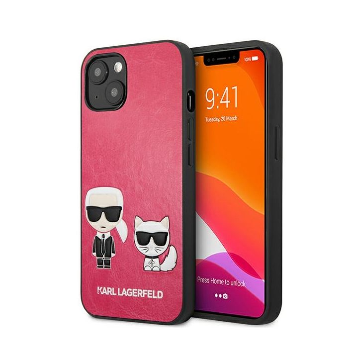Karl Lagerfeld KLHCP13SPCUSKCP iPhone 13 mini 5,4" fuksja/fuchsia hardcase Ikonik Karl & Choupette na NearMe.pl