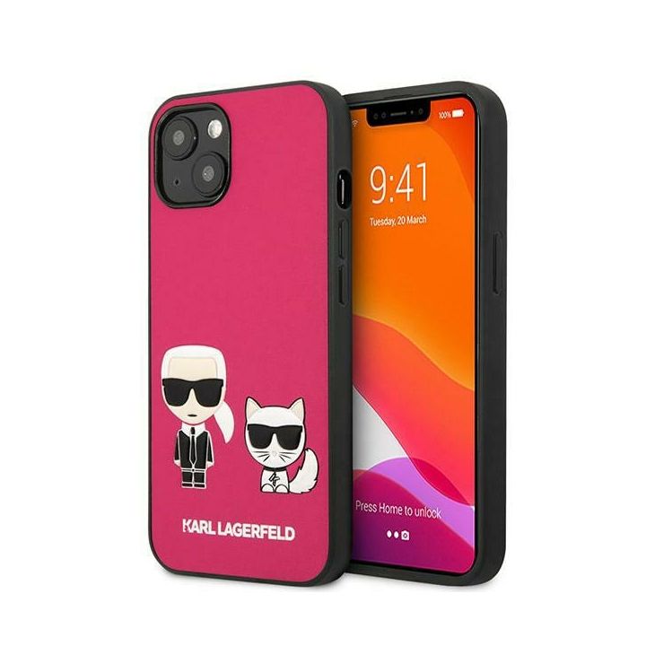 Karl Lagerfeld KLHCP13MPCUSKCP iPhone13 / 14 / 15 6,1" fuksja/fuchsia hardcase Ikonik Karl & Choupette na NearMe.pl