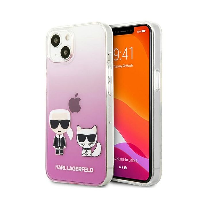 Karl Lagerfeld KLHCP13SCKTRP iPhone 13mini 5,4" hardcase różowy/pink Karl & Choupette na NearMe.pl