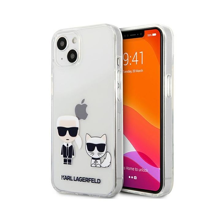 Karl Lagerfeld KLHCP13MCKTR iPhone 13/ 14 / 15 6,1" hardcase Transparent Karl & Choupette na NearMe.pl
