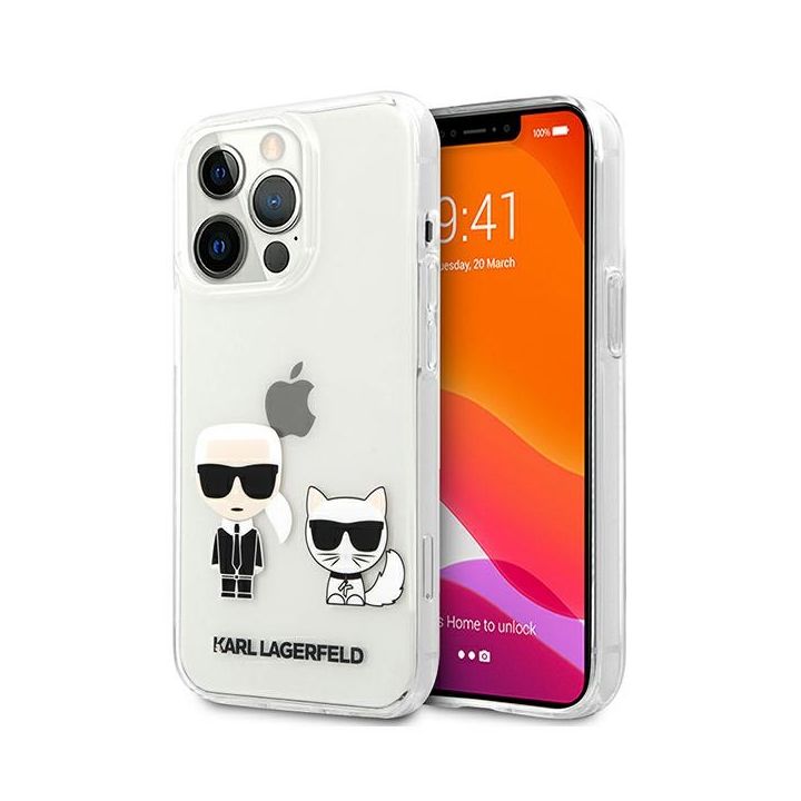 Karl Lagerfeld KLHCP13LCKTR iPhone 13Pro / 13 6,1" hardcase Transparent Karl & Choupette na NearMe.pl