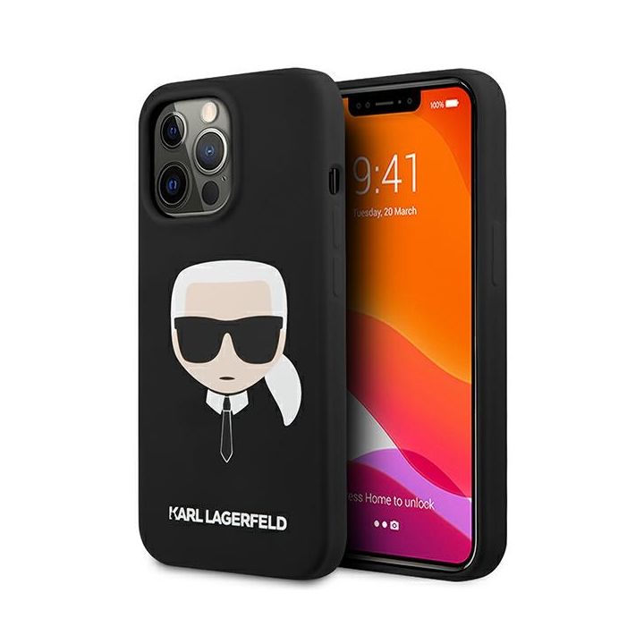 Karl Lagerfeld KLHCP13LSLKHBK iPhone 13Pro / 13  6,1" czarny/black hardcase Silicone Karl`s Head na NearMe.pl