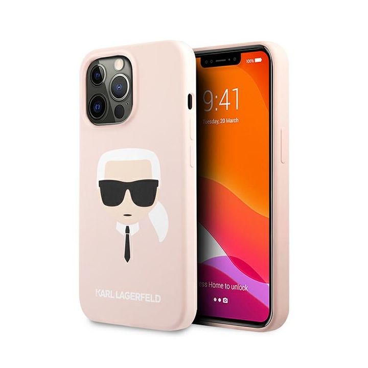 Karl Lagerfeld KLHCP13LSLKHLP iPhone 13Pro / 13 6,1" jasnoróżowy/light pink hardcase Silicone Karl`s Head na NearMe.pl