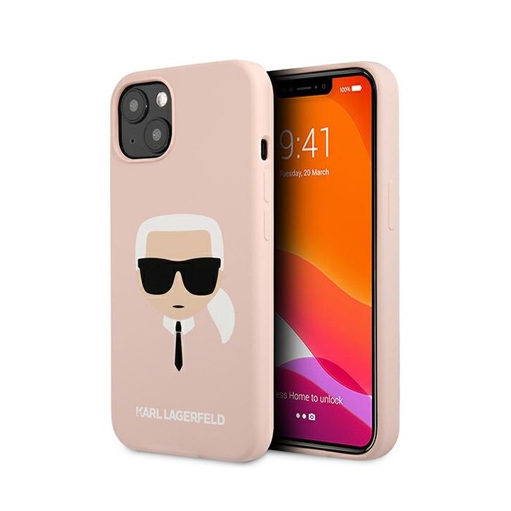 Karl Lagerfeld KLHCP13SSLKHLP iPhone 13 mini 5,4" jasnoróżowy/light pink hardcase Silicone Karl`s Head na NearMe.pl