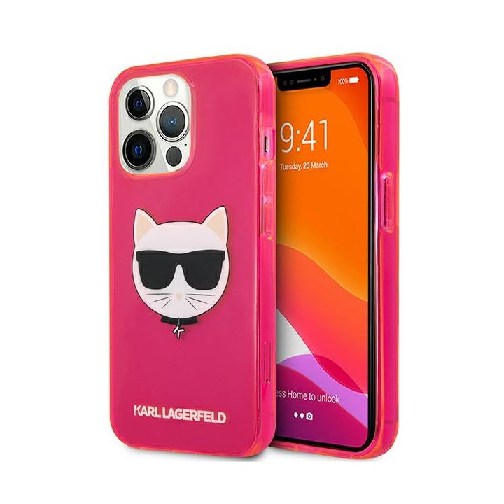 Karl Lagerfeld KLHCP13LCHTRP iPhone 13Pro / 13 6,1" różowy/pink hardcase Glitter Choupette Fluo na NearMe.pl