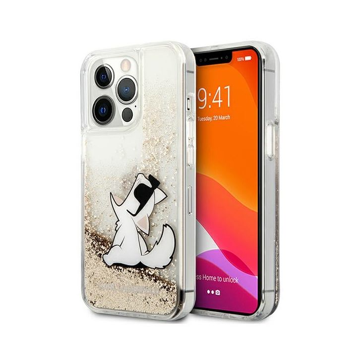 Karl Lagerfeld KLHCP13XGCFD iPhone 13Pro Max 6,7" złoty/gold hardcase Liquid Glitter Choupette Fun na NearMe.pl