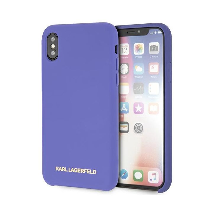 Karl Lagerfeld KLHCPXSLVOG iPhone X/Xs hardcase fioletowy/violet Silicone na NearMe.pl