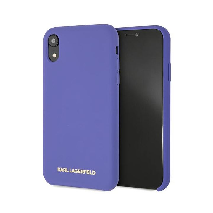Karl Lagerfeld KLHCI61SLVOG iPhone  Xr hardcase fioletowy/violet Silicone na NearMe.pl