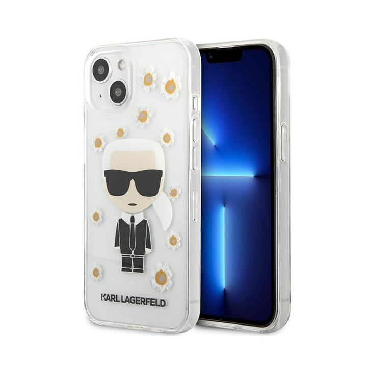 Karl Lagerfeld KLHCP13MHFLT iPhone 13/ 14 / 15 6,1" przezroczysty/transparent Flower Ikonik Karl na NearMe.pl
