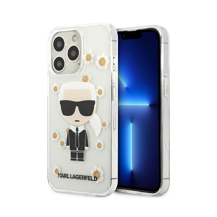 Karl Lagerfeld KLHCP13XHFLT iPhone 13Pro Max 6,7" przezroczysty/transparent Flower Ikonik Karl na NearMe.pl