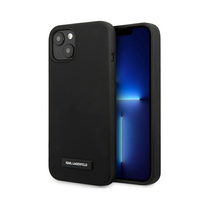 Karl Lagerfeld KLHCP13MSLMP1K iPhone 13 / 14 / 15 6,1" hardcase czarny/black Silicone Plaque na NearMe.pl