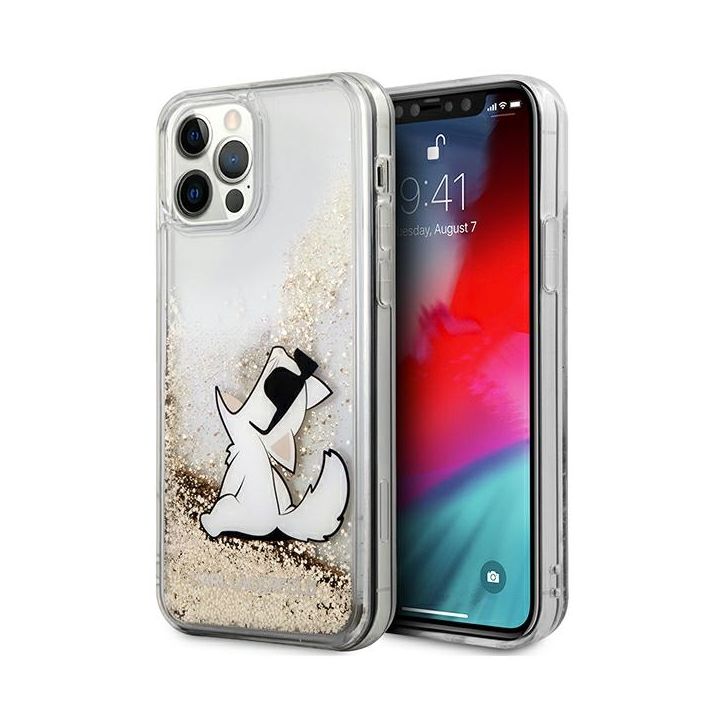 Karl Lagerfeld KLHCP12MGCFD iPhone 12/ 12 Pro 6,1" złoty/gold hardcase Liquid Glitter Choupette Fun na NearMe.pl