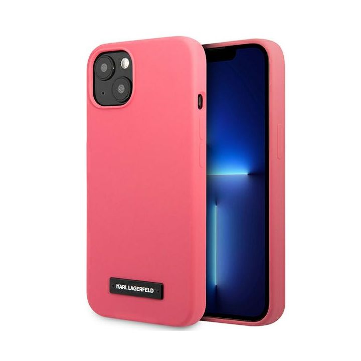 Karl Lagerfeld KLHCP13MSLMP1PI iPhone 13 / 14 / 15 6,1" hardcase fuksja/fuchsia Silicone Plaque na NearMe.pl