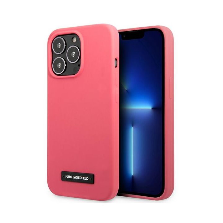 Karl Lagerfeld KLHCP13LSLMP1PI iPhone 13 Pro / 13 6,1" hardcase fuksja/fuchsia Silicone Plaque na NearMe.pl