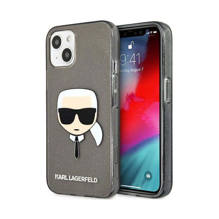 Karl Lagerfeld KLHCP13MKHTUGLB iPhone 13/ 14 / 15 6,1" czarny/black hardcase Glitter Karl`s Head na NearMe.pl