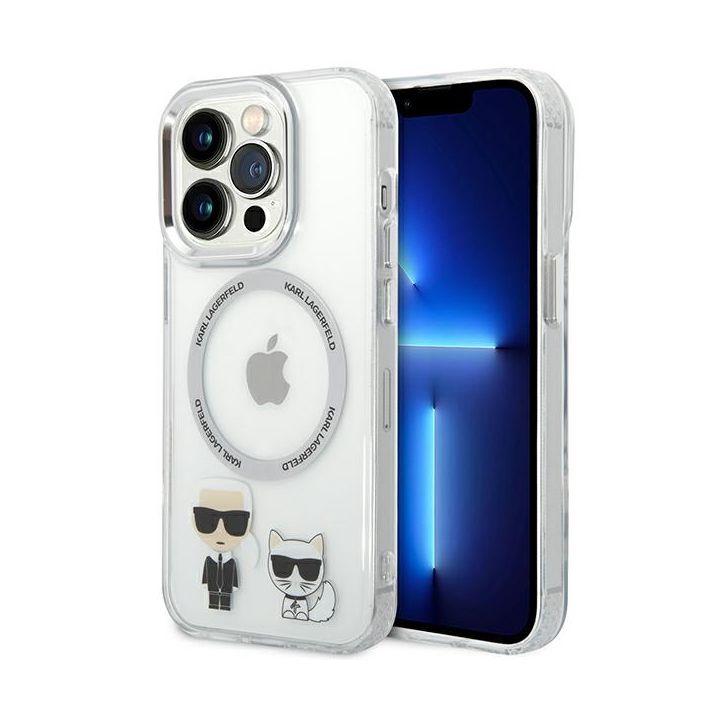Karl Lagerfeld KLHMP14LHKCT iPhone 14Pro 6,1" hardcase przeźroczysty/transparent Karl & Choupette Aluminium Magsafe na NearMe.pl