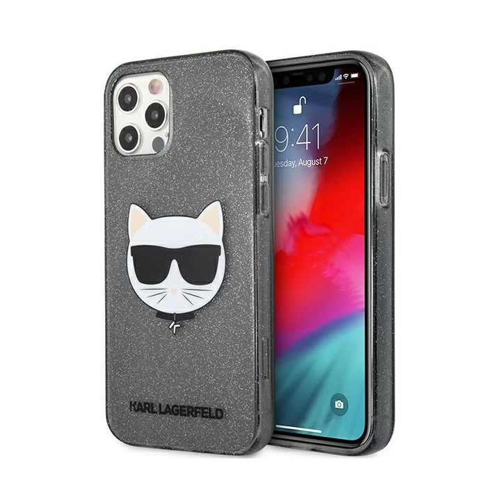 Karl Lagerfeld KLHCP12MCHTUGLB iPhone12/12 Pro 6,1" czarny/black hardcase Glitter Choupette na NearMe.pl