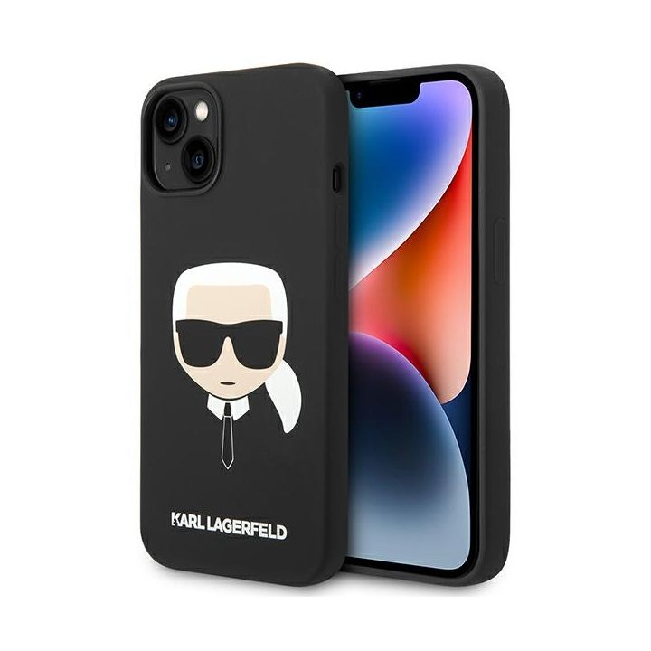 Karl Lagerfeld KLHMP14MSLKHBK iPhone 14 Plus / 15 Plus 6,7" hardcase czarny/black Silicone Karl`s Head Magsafe na NearMe.pl