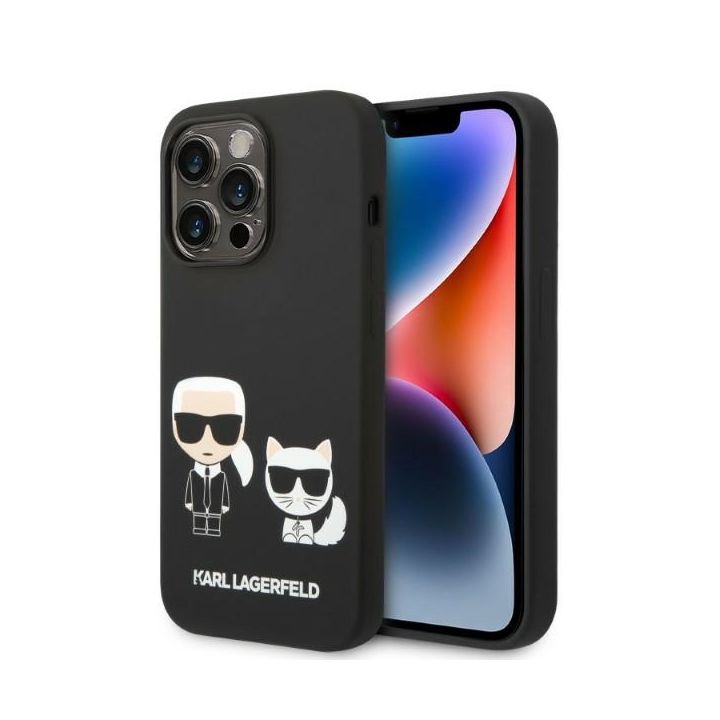 Karl Lagerfeld KLHMP14LSSKCK iPhone 14Pro 6,1" hardcase czarny/black Liquid Silicone Karl & Choupette Magsafe na NearMe.pl