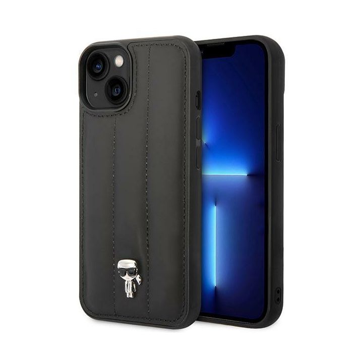 Karl Lagerfeld KLHCP14MPSQPK iPhone 14 Plus / 15 Plus 6,7" hardcase czarny/black Puffy Ikonik Pin na NearMe.pl