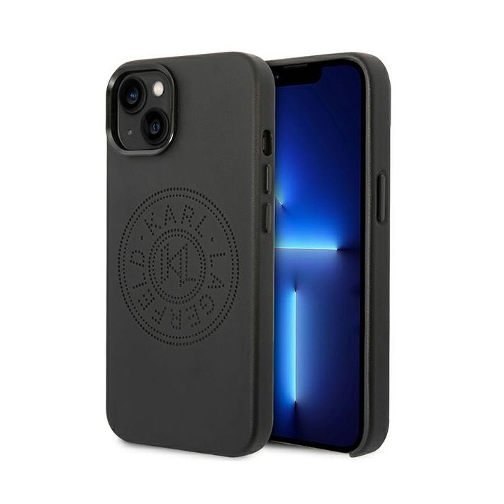 Karl Lagerfeld KLHCP14MFWHK iPhone 14 Plus / 15 Plus 6,7" hardcase czarny/black Leather Perforated Logo na NearMe.pl