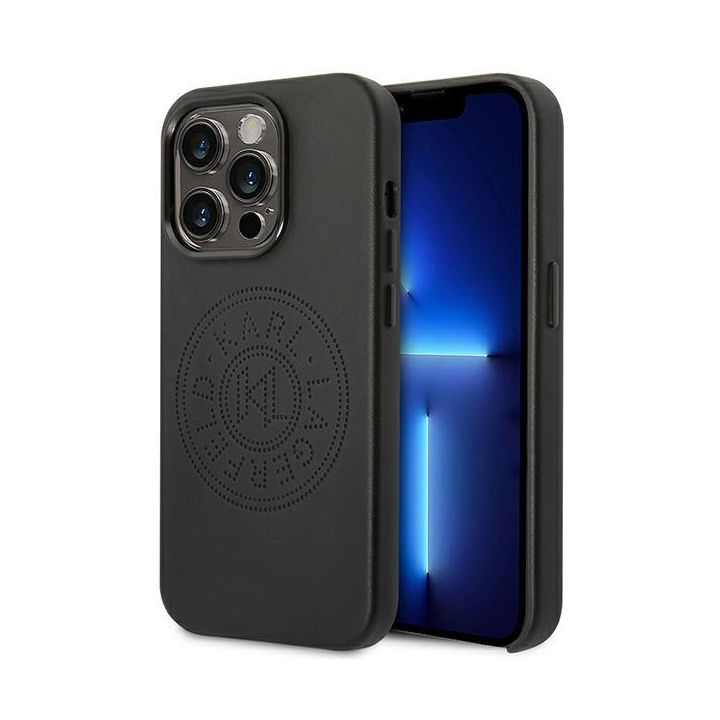 Karl Lagerfeld KLHCP14XFWHK iPhone 14Pro Max 6,7" hardcase czarny/black Leather Perforated Logo na NearMe.pl