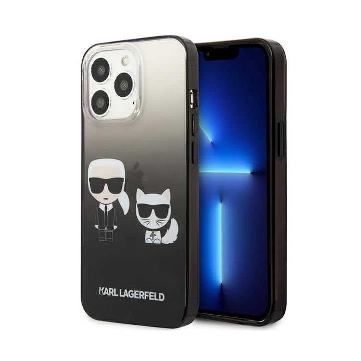 Karl Lagerfeld KLHCP13LTGKCK iPhone 13 Pro / 13 6,1" hardcase czarny/black Gradient Ikonik Karl & Choupette na NearMe.pl