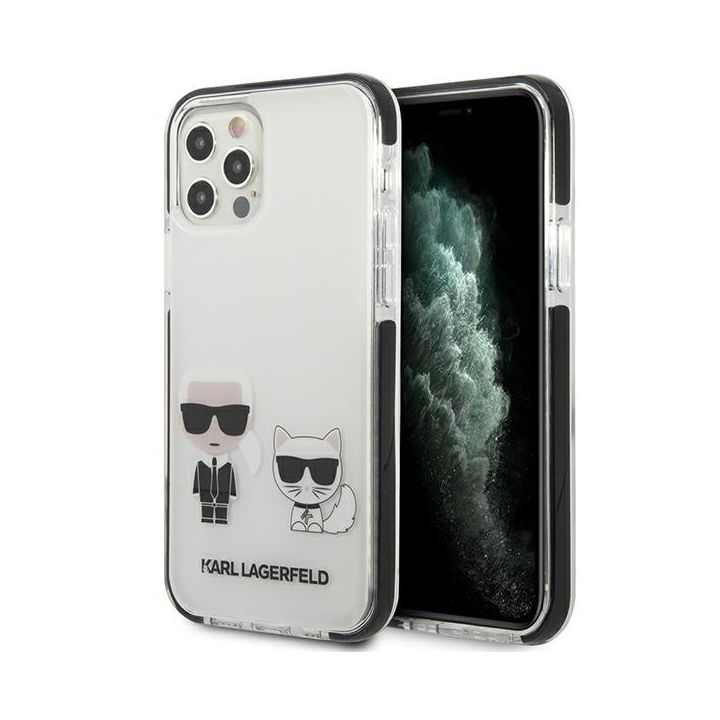 Karl Lagerfeld KLHCP12MTPEKCW iPhone 12/12 Pro hardcase biały/white Karl&Choupette na NearMe.pl