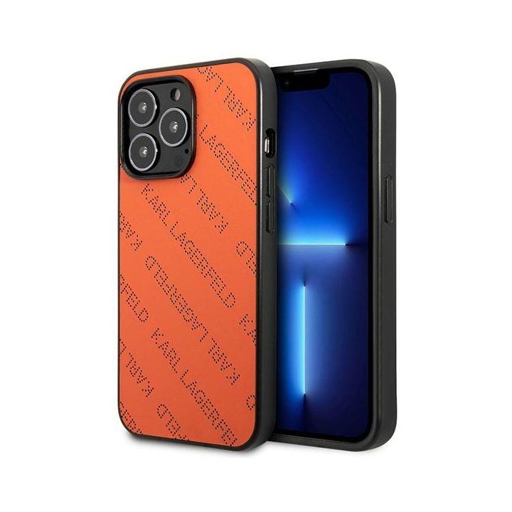 Karl Lagerfeld KLHCP13LPTLO iPhone 13Pro / 13 6,1" hardcase pomarańczowy/orange Perforated Allover na NearMe.pl