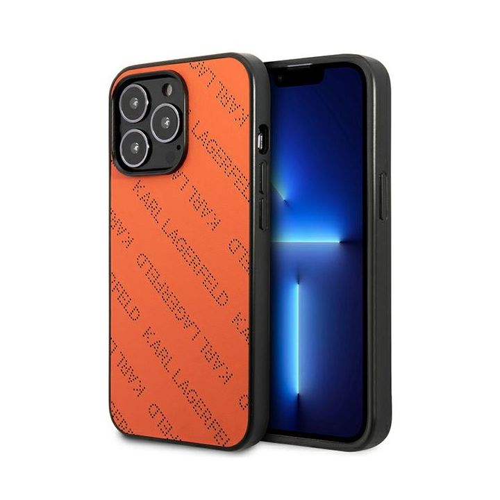 Karl Lagerfeld KLHCP13XPTLO iPhone 13Pro Max 6,7" hardcase pomarańczowy/orange Perforated Allover na NearMe.pl