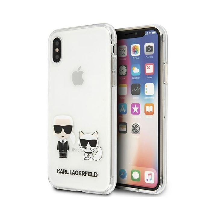 Karl Lagerfeld KLHCI65CKTR iPhone Xs Maxhardcase Transparent Karl & Choupette na NearMe.pl