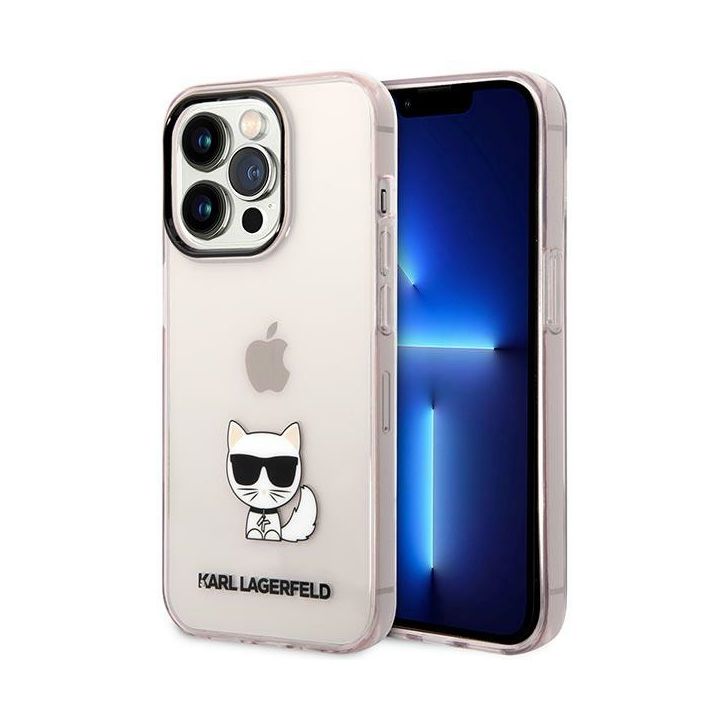 Karl Lagerfeld KLHCP14XCTTRI iPhone 14 Pro Max 6,7" hardcase różowy/pink Transparent Choupette Body na NearMe.pl