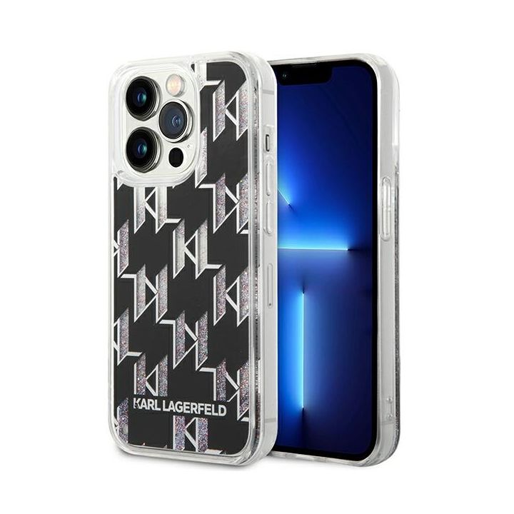 Karl Lagerfeld KLHCP14LLMNMK iPhone 14 Pro 6,1" hardcase czarny/black Liquid Glitter Monogram na NearMe.pl