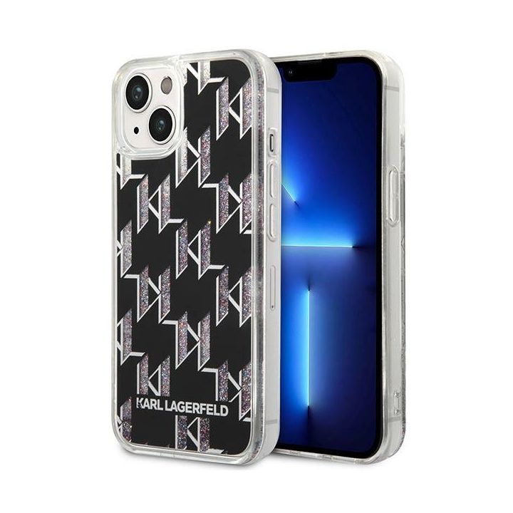 Karl Lagerfeld KLHCP14SLMNMK iPhone 14 / 15 / 13 6,1" hardcase czarny/black Liquid Glitter Monogram na NearMe.pl