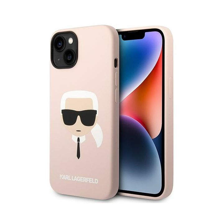 Karl Lagerfeld KLHCP14SSLKHLP iPhone 14 / 15 / 13 6,1" hardcase różowy/pink Silicone Karl`s Head na NearMe.pl