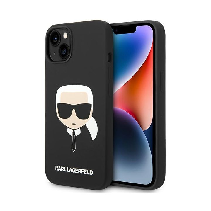Karl Lagerfeld KLHCP14MSLKHBK iPhone 14 Plus / 15 Plus 6,7" hardcase czarny/black Silicone Karl`s Head na NearMe.pl