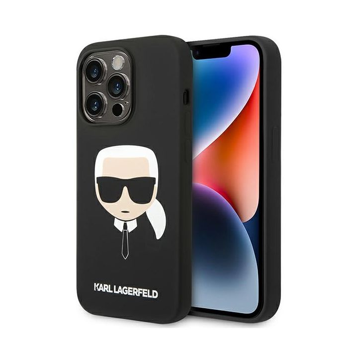 Karl Lagerfeld KLHCP14XSLKHBK iPhone 14 Pro Max 6,7" hardcase czarny/black Silicone Karl`s Head na NearMe.pl
