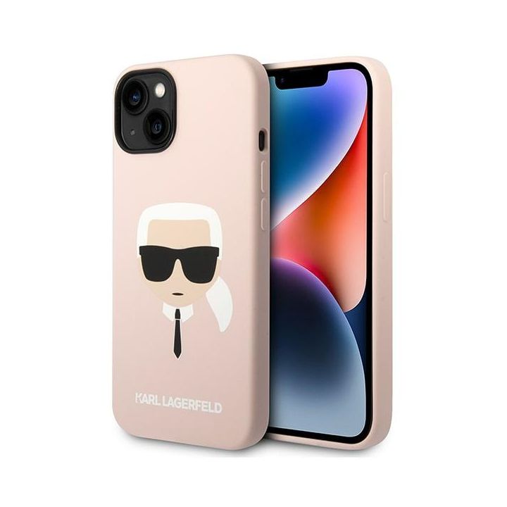 Karl Lagerfeld KLHCP14MSLKHLP iPhone 14 Plus / 15 Plus 6,7" hardcase różowy/pink Silicone Karl`s Head na NearMe.pl