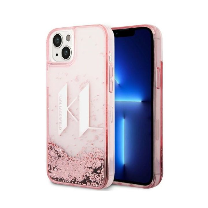Karl Lagerfeld KLHCP14MLBKLCP iPhone 14Plus / 15 Plus 6,7" różowy/pink hardcase Liquid Glitter Big KL na NearMe.pl