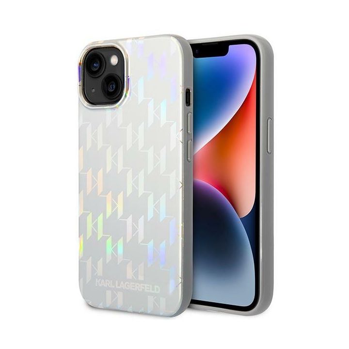 Karl Lagerfeld KLHCP14MLGMMSV3 iPhone 14 Plus 6,7" hardcase srebrny/silver Monogram Iridescent na NearMe.pl