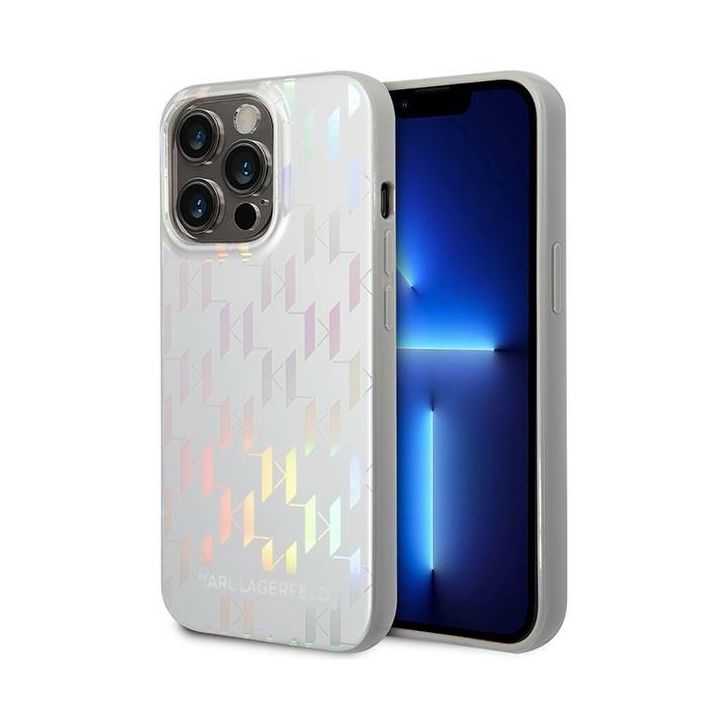 Karl Lagerfeld KLHCP14XLGMMSV3 iPhone 14 Pro Max 6,7" hardcase srebrny/silver Monogram Iridescent na NearMe.pl